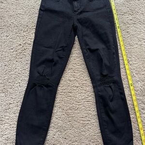 PAIGE Black Ripped Skinny Jeans
